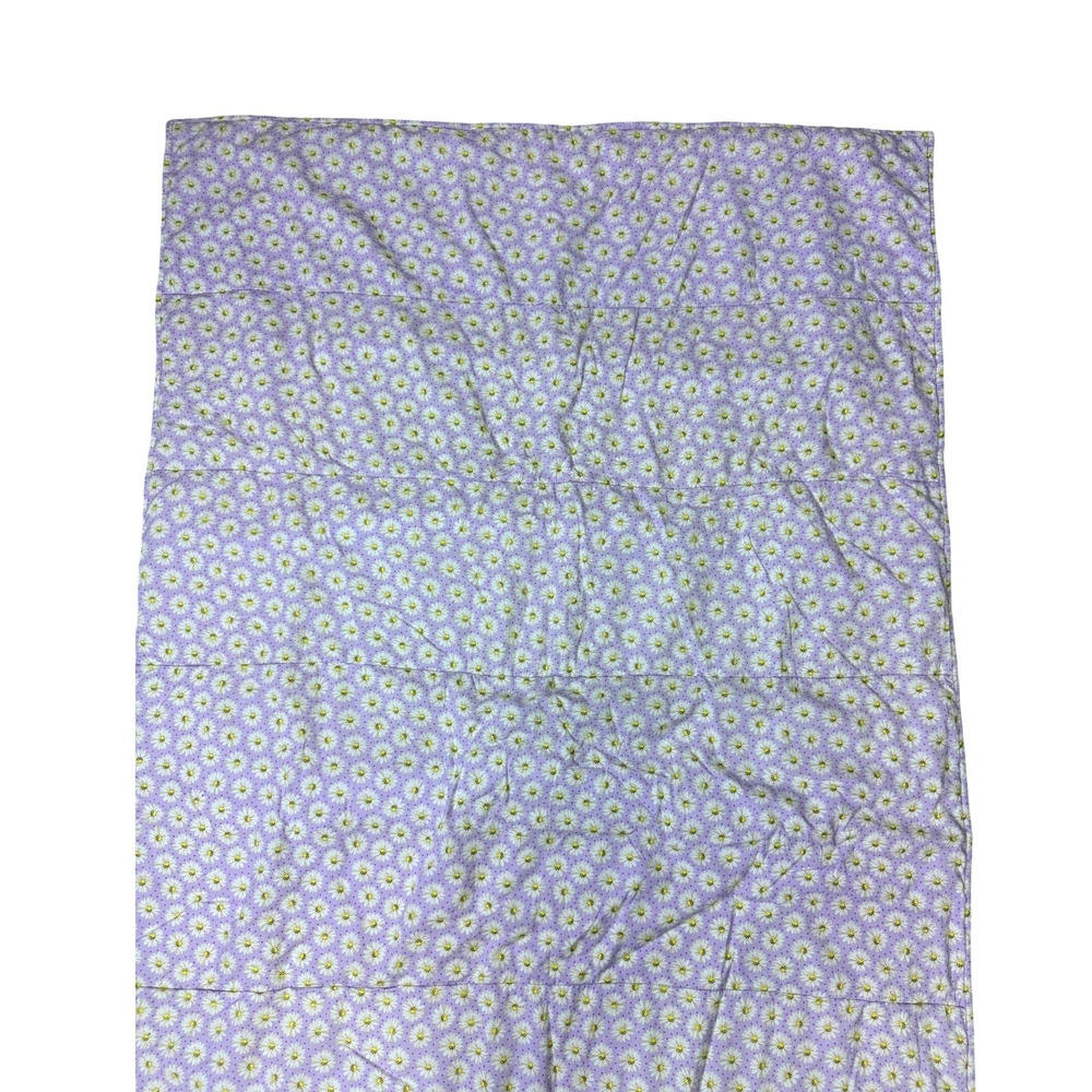 Handmade Purple Daisy Floral Quilted Blanket Throw 41x70 Cottagecore Farmhouse - Picture 4 of 7